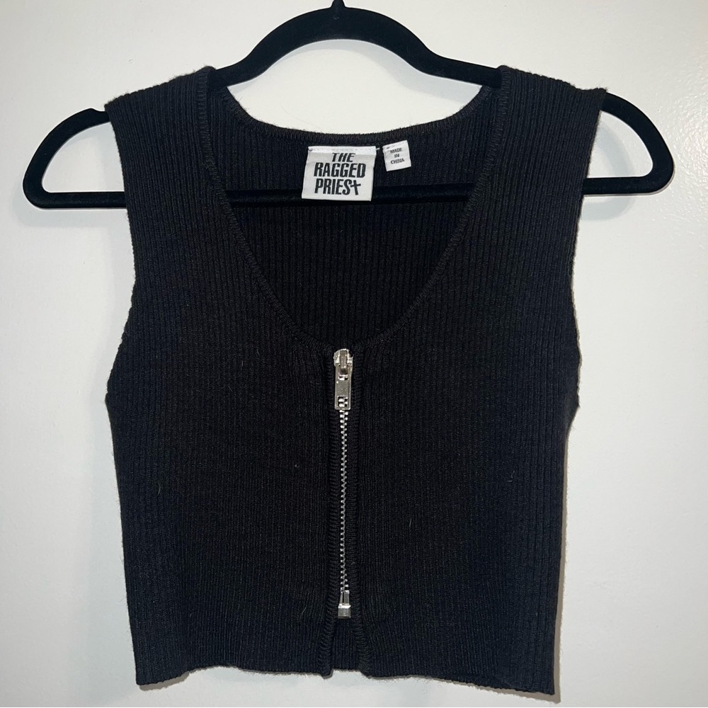 Ragged Priest Zip Crop